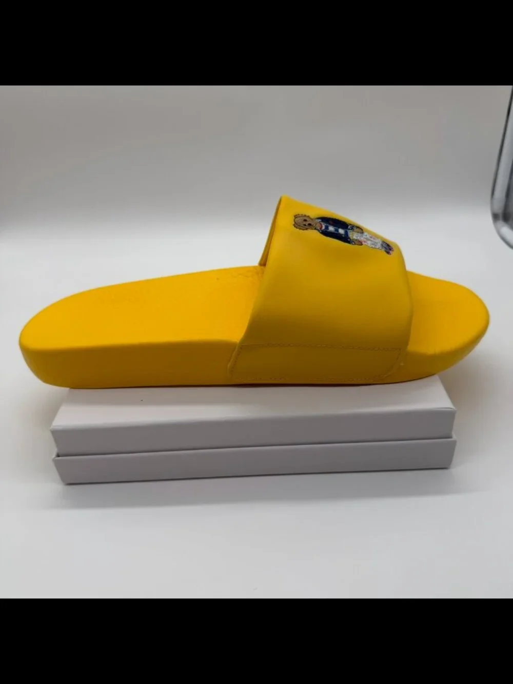 POLO RALPH LAUREN Bear Slide Men's Size 12 Yellow